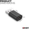 41904 USB3.2 Gen2 Type-A to Type-C オス/メス 変換アダプタ LINDY 76157387