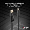 43303 USB3.1 Type-C to DisplayPort HDR アクティブ変換ケーブル LINDY 76157396