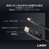 43303 USB3.1 Type-C to DisplayPort HDR アクティブ変換ケーブル LINDY 76157396