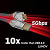 36658 CROMO LINE USB3.0 Type-A to Micro-Bケーブル LINDY 76157430