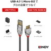 36658 CROMO LINE USB3.0 Type-A to Micro-Bケーブル LINDY 76157430