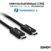 31120 パッシブ Thunderbolt 4 Intel認証取得 Type-Cケーブル LINDY 76157597