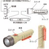 LHP-VB200P-KP LEDフラッシュライト 200lm 電池式 防水IPX6 2段階点灯 オーム電機 76159706