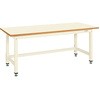 中量作業台(KVタイプ/耐荷重1200kg/メラミン天板/H740/固定式) サカエ
