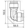 RPLSF84A-16 ダブルロックジョイント レボス 5mm保温材付ショートエルボ オンダ製作所 76193690