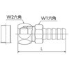 TH-412-12-2P 風呂用ツインホース用金具セット(銅管変換) オンダ製作所 76194566