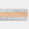 42257006 アルミ&ウッド定規<15cm> デザインフィル(ミドリ) 76231009