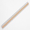 42257006 アルミ&ウッド定規<15cm> デザインフィル(ミドリ) 76231009
