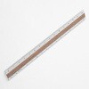 42274006 アルミ&ウッド定規<15cm> デザインフィル(ミドリ) 76231027