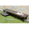 DES-90 天然木製 デッキ 縁台用ステップ90cm 板厚35mm 住まいスタイル 76404966