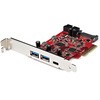 5ポート増設PCI Expressインターフェースカード/10Gbps USB 3.1 Gen2拡張カード/1x USB-C、2x USB-A、2x 内部UBSポート(5Gbps)/USB-C対応PCIコントローラ StarTech.com