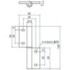 EA976CB-61 30角用アルミ旗丁番(左用) エスコ 76598778