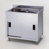 一槽キャビネットシンク(SUS430) エスコ