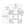 EA976CB-11 アルミ構造材(Uポール) エスコ 76624328