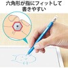 P-TPENSEBU タッチペン スタイラスペン 導電繊維タイプ 六角鉛筆型 ペン先交換可 ストラップホール付 エレコム 76626647