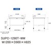 SUPC-1290T-WW �y�ʍ�Ƒ�/�ω׏d128kg_�ړ���_���ʒI�t_���[�N�e�[�u��150�V���[�Y_�ሳ�����~���V�� �R���H�� 76866485