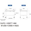 SUPC-1290TT-WW �y�ʍ�Ƒ�/�ω׏d128kg_�ړ���_�S�ʒI�t_���[�N�e�[�u��150�V���[�Y_�ሳ�����~���V�� �R���H�� 76866503