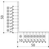 アルミアングル 50×50×1.5 折り切り溝付 トステム(LIXIL)