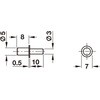 棚ダボ 木製棚用 差し込み 下穴Φ3mm 用 スチール ハーフェレ