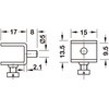 棚ダボ ガラス棚用 差し込み 下穴Φ5mm 安全固定ネジ付 ハーフェレ
