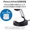 W-MS03BK ワイヤレス充電器 7.5W+5W マグネット式 スタンドタイプ 同時充電 縦置き/横置き両対応 滑り止めパッド エレコム 77048659