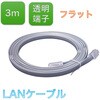 LANケーブル、カテゴリ5e(Cat5e)拡張ネットワークケーブル8コア、フラットケーブル両端クリスタルヘッド付き bitstrong