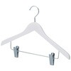 木製コーディネートハンガーホワイトボトム下型クリップ付き(メープル) ストア・エキスプレス