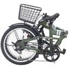 JE-206GB-TC 防災サイクル 20型 6段変速付き折りたたみ自転車 ノンパンク仕様 2026モデル【前カゴ取付済み簡易組立品】 Jeep(ジープ) 77465529