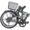 JE-206GB-TC 防災サイクル 20型 6段変速付き折りたたみ自転車 ノンパンク仕様 2026モデル【前カゴ取付済み簡易組立品】 Jeep(ジープ) 77465538