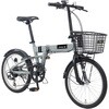 JE-206GB-TC 防災サイクル 20型 6段変速付き折りたたみ自転車 ノンパンク仕様 2026モデル【前カゴ取付済み簡易組立品】 Jeep(ジープ) 77465547