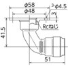 WL46-1313C-S WL46型 床立上げエルボ オンダ製作所 77469607