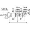 WMRH2C-2516C-S WMRH2型 回転式MBヘッダーナット付アダプター オンダ製作所 77469835