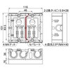 SM36C2-D 断熱ボード付配ボックス台付型[Cシリーズ] 日動電工 77471515