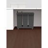 - 棚下で使える プッシュダストボックス 3分別ワゴン 20L×3 アスベル 77475198
