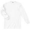 25001 日本製 長袖スムースTシャツ(ポケット付き) 紺 LL 川島商事 77481936