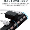 T-K7A-21025BK 電源タップ 延長コード 10個口 2P 2.5m 回転 個別スイッチ 雷ガード ほこり防止シャッター コンセント エレコム 77488959