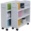 収納ラック 3段 キャスター付き  (19.5×58.5) 3色展開(NA DB WH) 2/4個セット Ideal Rack