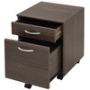 デスクワゴン 2段 キャスター付き 脇机 インキャビネット サイドチェスト Wide desk