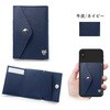 ミニマム財布 「and W」 牛皮レザー(ネイビー) 39thanks