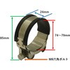 BS-XIN304SS-THCR4 304ステンレス Tボルトホースクランプ 絶縁ゴム付き 固定金具 bitstrong 77609379