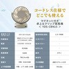 YDS-CBN15(C) 扇風機 卓上&クリップ マグネット 充電式 USB 風量4段階 コードレスファン YAMAZEN(山善) 78036108