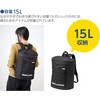 6300093092 防災リュック 4点セット 女性・子供用サイズ 15L ブラック グリーンクロス 78044106