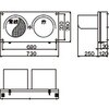 HSL-2250WMS 2灯用LED信号灯 横壁掛け型 鎌田信号機 78050327