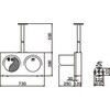 HSL-2250PA 2灯用LED信号灯 天井吊下型 鎌田信号機 78052357