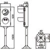 HSL-2150SMS 2灯用LED信号灯 自立型 鎌田信号機 78049496
