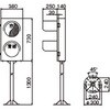 HSL-2250SAS 2灯用LED信号灯 自立型 鎌田信号機 78051639