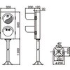 HSL-2200SMS 2灯用LED信号灯 自立型 鎌田信号機 78052147