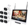WTW-EG2616WHAX-2TB+WTW-EGR2319SFWX 7台 無線式 防犯カメラ、12インチディスプレイと標準赤外線カメラ 1～10台セット (Wi-Fi NVR) 16CHモデル 塚本無線 78057860