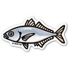 アジ お魚イラストステッカーL(ラージサイズ) B-GROUND 78062830