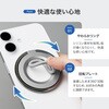 LN-SMRG13BK-SK MagSafe対応 スマートフォンリング「MAGTUS」Dual Magnet Ring 落下防止 360度回転プレート 角度調整可能 縦横両用スタンド LEPLUS NEXT 78072219